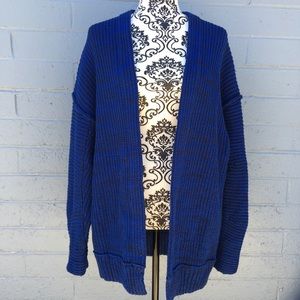 Free People forever blue combo Knit Cardigan